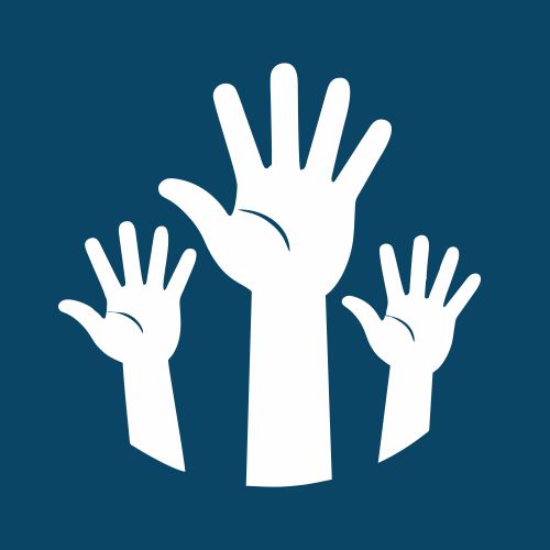 Graphic of raised Hands